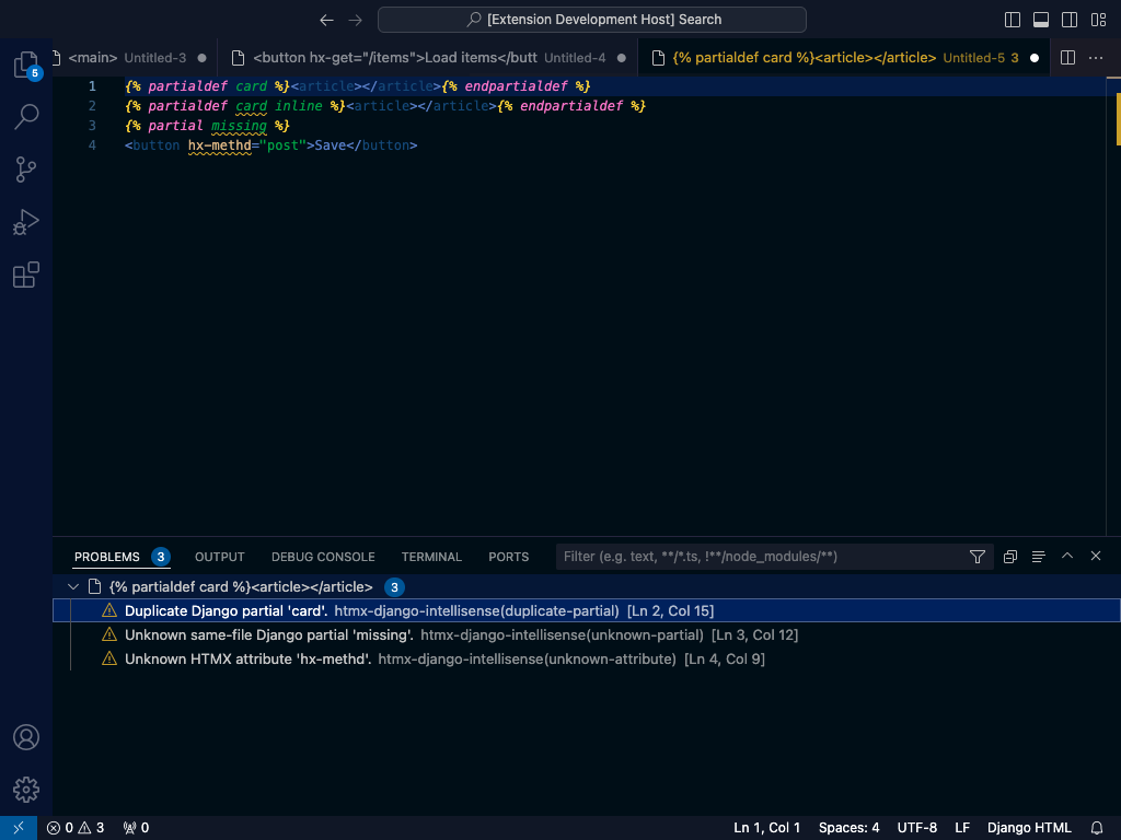Diagnostics in VS Code